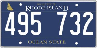 RI license plate 495732