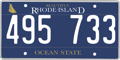 RI license plate 495733