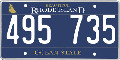 RI license plate 495735