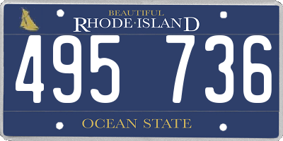 RI license plate 495736