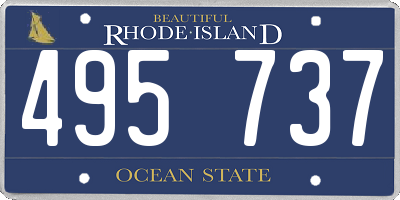 RI license plate 495737