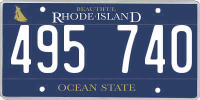 RI license plate 495740