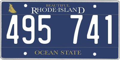RI license plate 495741
