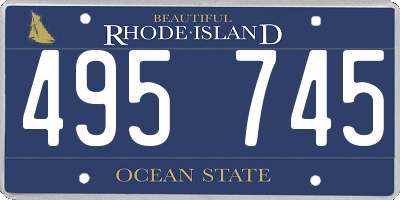 RI license plate 495745