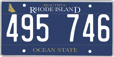 RI license plate 495746