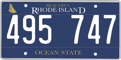 RI license plate 495747