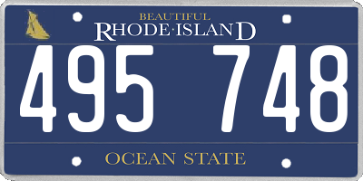RI license plate 495748