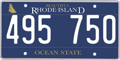 RI license plate 495750
