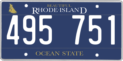 RI license plate 495751