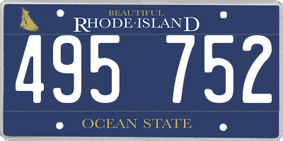 RI license plate 495752