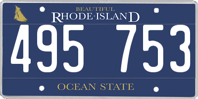 RI license plate 495753