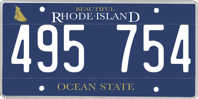 RI license plate 495754