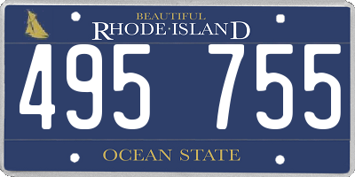 RI license plate 495755