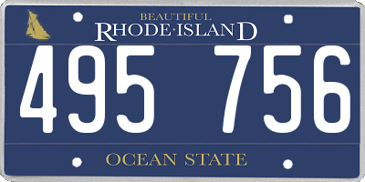 RI license plate 495756