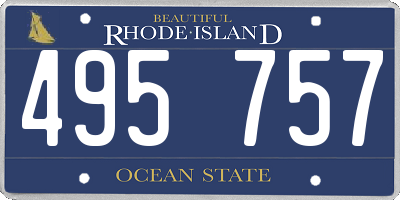 RI license plate 495757