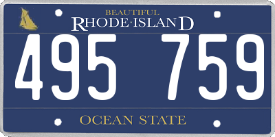 RI license plate 495759