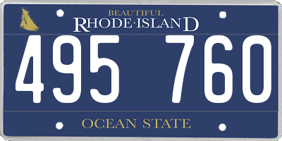 RI license plate 495760