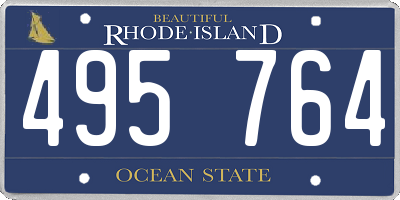 RI license plate 495764