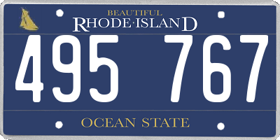 RI license plate 495767
