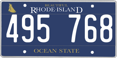 RI license plate 495768