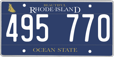 RI license plate 495770