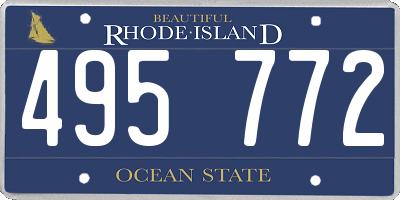 RI license plate 495772
