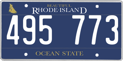 RI license plate 495773
