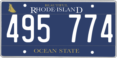 RI license plate 495774