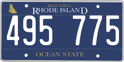 RI license plate 495775