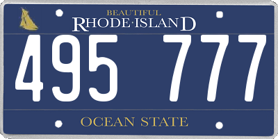 RI license plate 495777