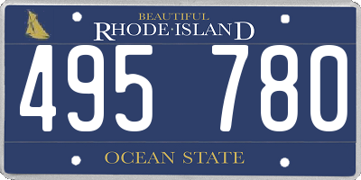RI license plate 495780