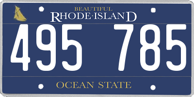 RI license plate 495785