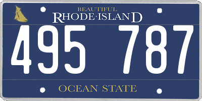 RI license plate 495787