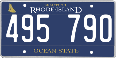 RI license plate 495790