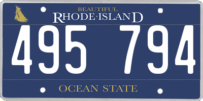 RI license plate 495794