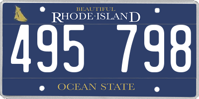 RI license plate 495798