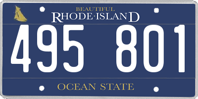 RI license plate 495801