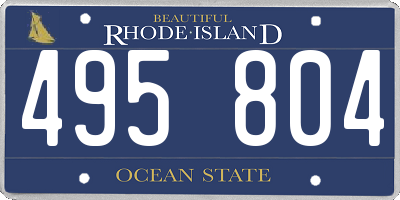 RI license plate 495804