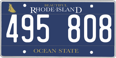 RI license plate 495808