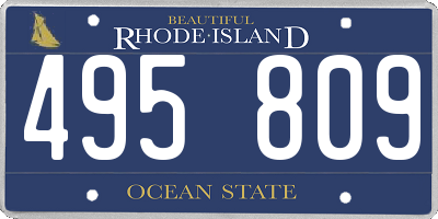 RI license plate 495809