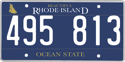 RI license plate 495813
