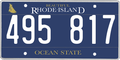 RI license plate 495817