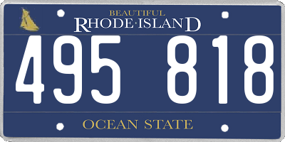 RI license plate 495818