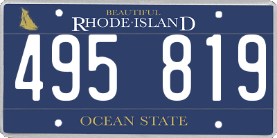 RI license plate 495819