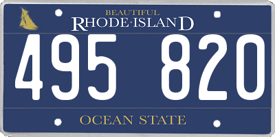 RI license plate 495820