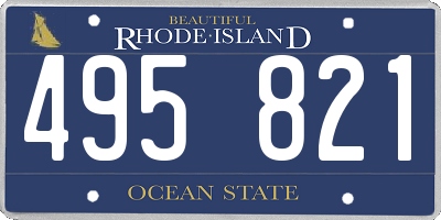RI license plate 495821