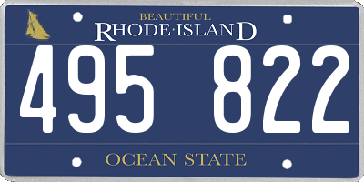RI license plate 495822