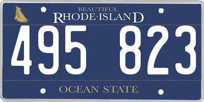 RI license plate 495823