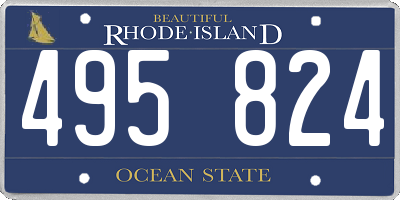 RI license plate 495824