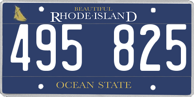 RI license plate 495825